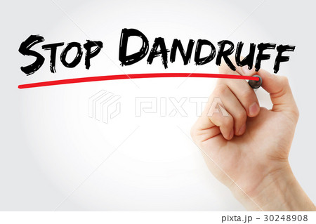 Hand writing Stop Dandruff with marker 30248908