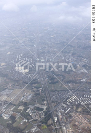千葉県船橋市の北総線小室駅、国道16号線上空から白井駅周辺を見る 千葉県船橋市の北総線小室駅、国道16号線上空から白井駅周辺を見る 30249263
