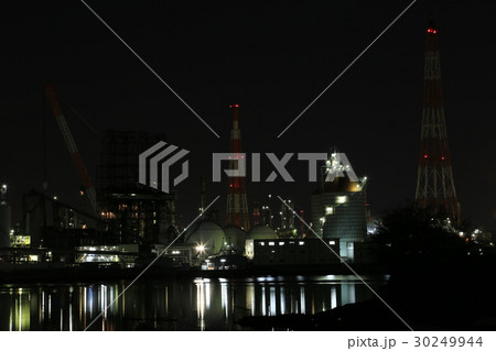 水島コンビナートの夜景 30249944