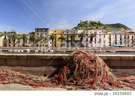 Fishing nets on the pier. 30250602