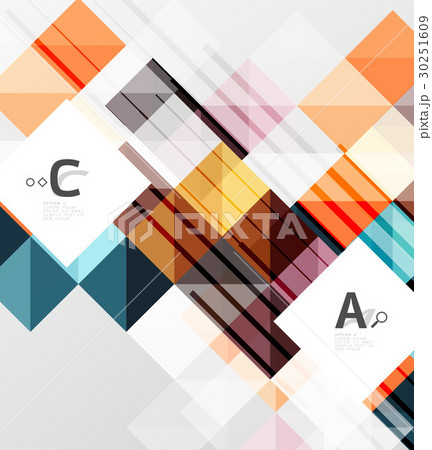Square elements with infographics and options 30251609