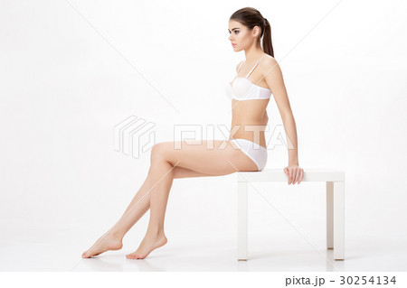 young beautiful brunette woman with perfect body young beautiful brunette woman with perfect body 30254134
