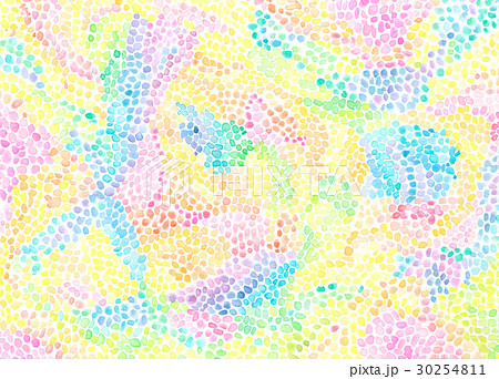 水玉　水彩　テクスチャー 30254811