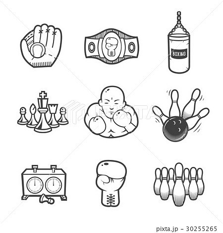 Collection of sport icons. 30255265