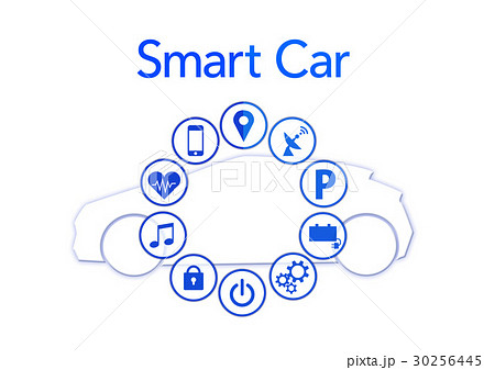 スマートカー_イラスト スマートカー_イラスト 30256445