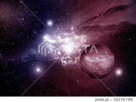 Stars, dust and gas nebula in a far galaxy 30256798
