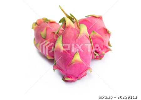 Close-up of dragon fruit on white 30259113