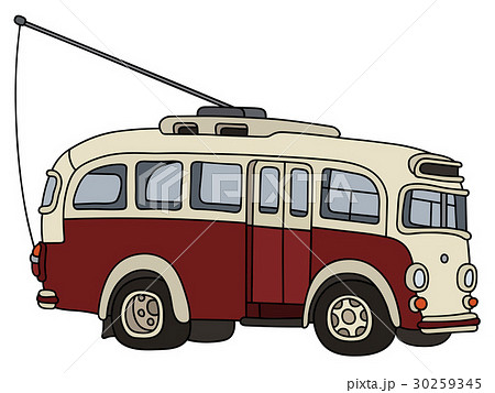Vintage red trolleybus 30259345