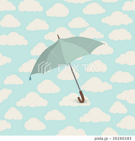 Cloud pattern, umbrella. Sky seamless background 30260383