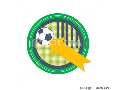 フットサルのエンブレムのイラスト素材