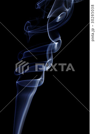 Abstract white blue smoke from aromatic sticks. Abstract white blue smoke from aromatic sticks. 30265038