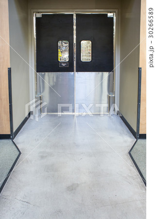 Illuminated modern black door 30266589