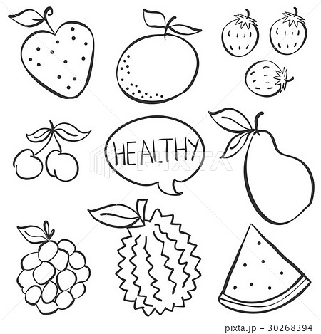 Doodle of fruit various hand draw Doodle of fruit various hand draw 30268394