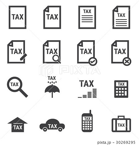 Tax Icon Setのイラスト素材