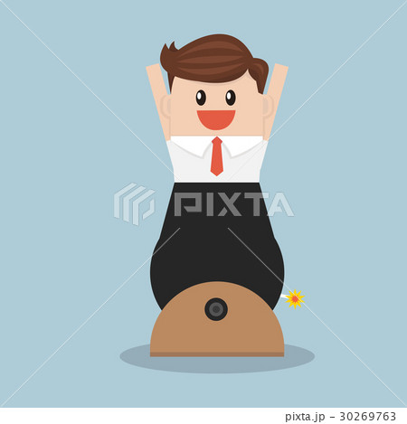 Businessman in a big cannon Businessman in a big cannon 30269763