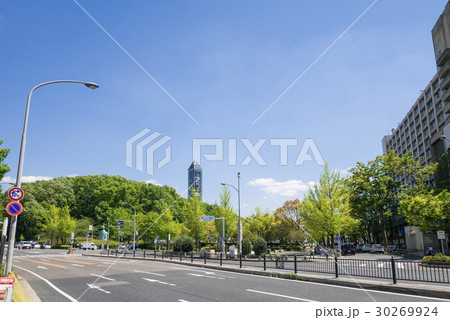 名古屋市千種区都市風景　東山公園前　交差点 30269924