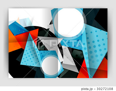 Triangle business print template 30272108