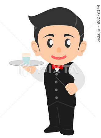 ウエイターのイラスト素材