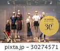 fashion clothes shop display window and sale sign 30274571