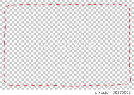 ランニングステッチのフレームのイラスト素材