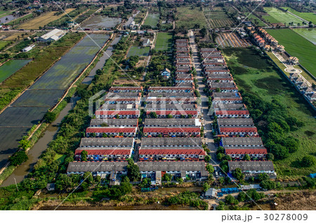 Housing, farmland land development aerial photo 30278009
