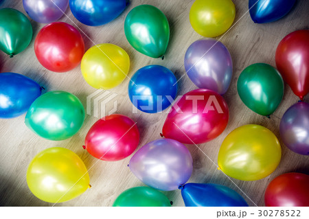 Inflatable multicolored balls lie 30278522