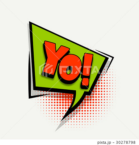 comic book text bubble template yoのイラスト素材 30278798 pixta