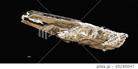 Battle Cruiser Space Ship Overhead 30280047