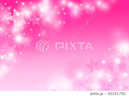 キラキラと星の背景上からグラデーションピンクのイラスト素材