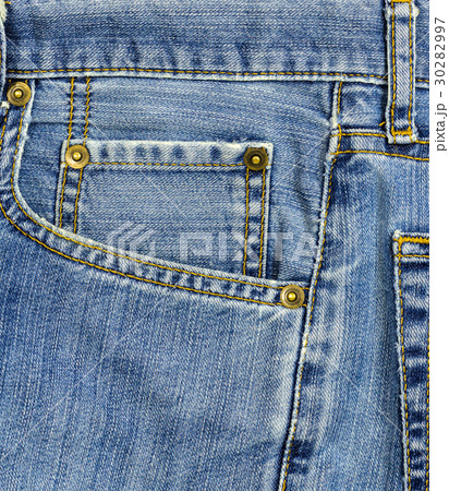 closeup of texture background  jean  Pocket detail 30282997