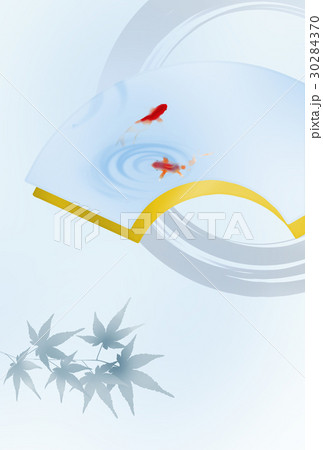 暑中見舞い　和柄　はがきテンプレート 30284370