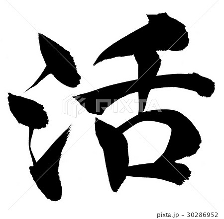 筆文字　活　一文字　イラスト 30286952