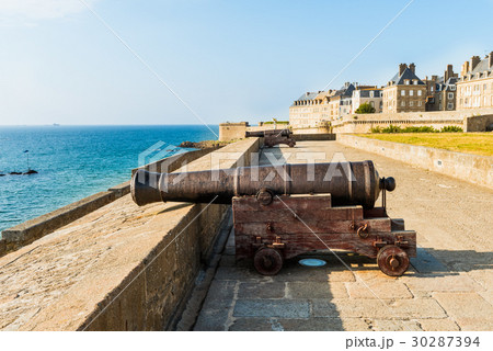 city wall houses of St. Malo Brittany, France 30287394