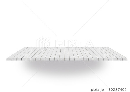 White wood table on white background for product White wood table on white background for product 30287402
