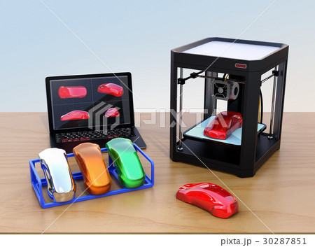 ノートパソコン、3Dプリンタと異なる質感の出力サンプルのイメージ ノートパソコン、3Dプリンタと異なる質感の出力サンプルのイメージ 30287851