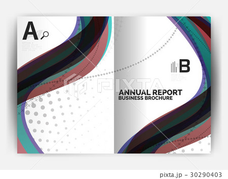 Business report cover template wave 30290403