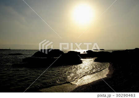海岸の夕景・荒井浜海岸 海岸の夕景・荒井浜海岸 30290463