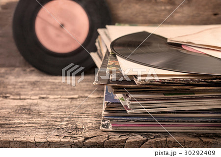 stack of old records (sepia) stack of old records (sepia) 30292409