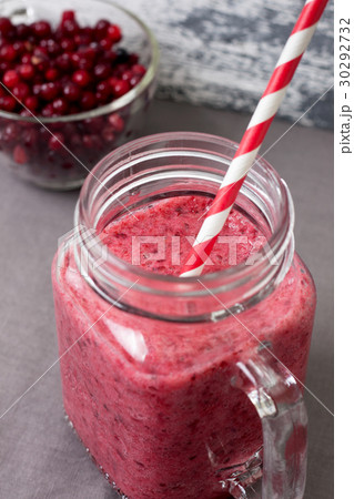 cranberry smoothie in Mason jar cranberry smoothie in Mason jar 30292732
