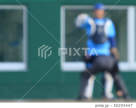 野球大会 キャッチャーと審判 イメージ ボカシ 野球大会 キャッチャーと審判 イメージ ボカシ 30293447