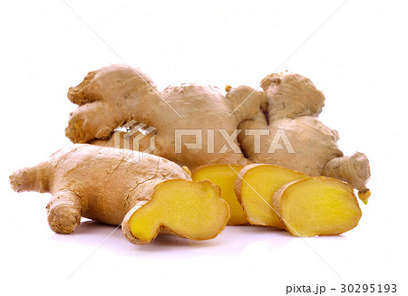 ginger on white background ginger on white background 30295193