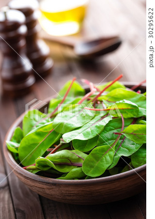 Fresh mangold leaves, swiss chard or leaf beet 30295622