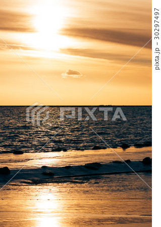 Vertical view of golden sunset Vertical view of golden sunset 30297497