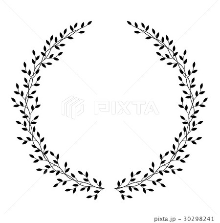 hand drawn wreath with leaves 30298241