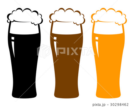 colorful beer glasses with foam colorful beer glasses with foam 30298462