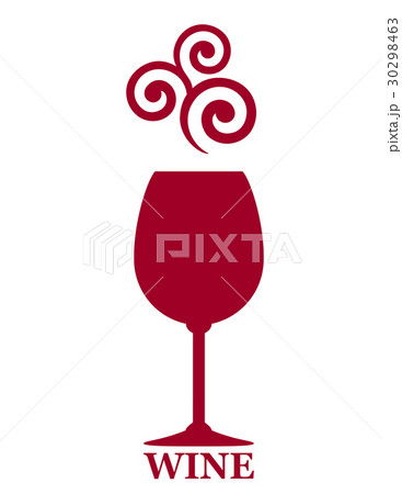 full red wine goblet decorative icon 30298463