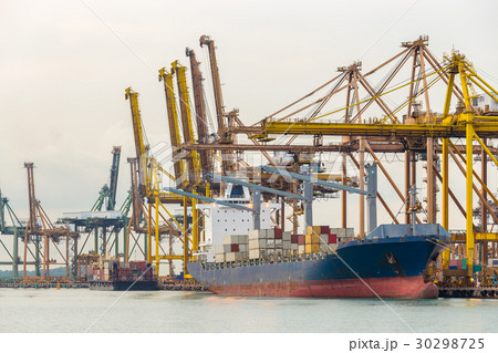 Industrial port container ship Industrial port container ship 30298725