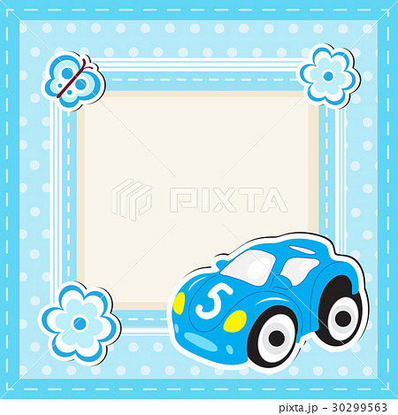 Children's toy car greeting card. Greeting card 30299563