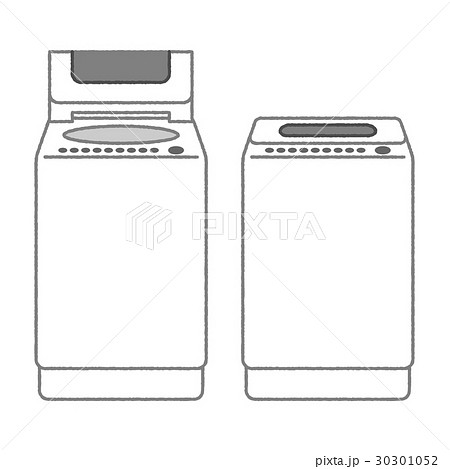 洗濯機 ふた開閉セットのイラスト素材 30301052 Pixta