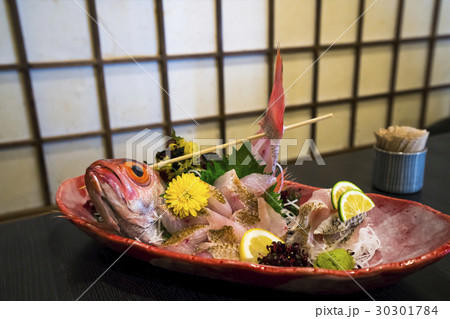 のどぐろの刺身 Sashimi Of Rosy Seabassの写真素材